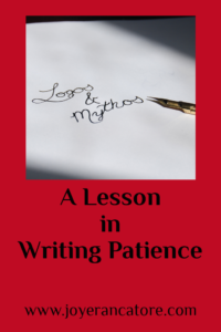 But ... That little word that changes everything lingers on my bright and shiny literary horizon. It teaches me a lesson in writing patience. See, I don't just want to have a published book. I want to build a firm foundation for what will be my literary legacy. www.joyerancatore.com