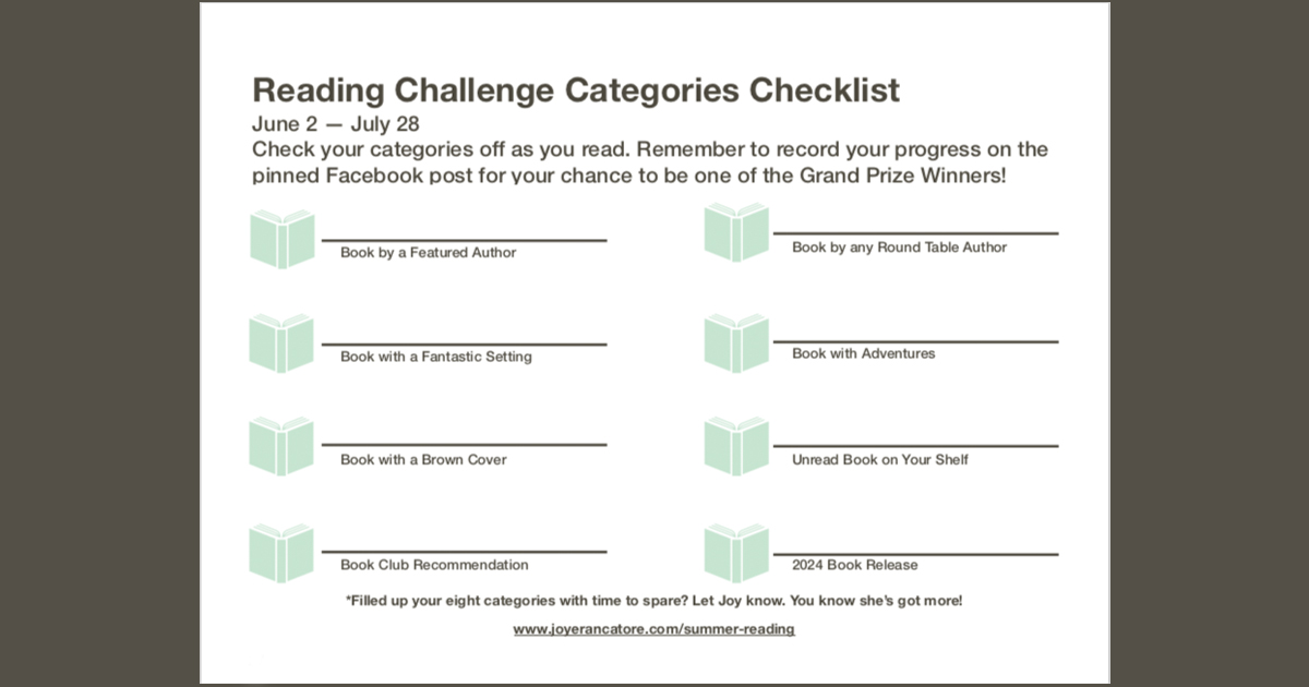 Eight Reading Categories for the 2024 LAM Summer Reading Challenge