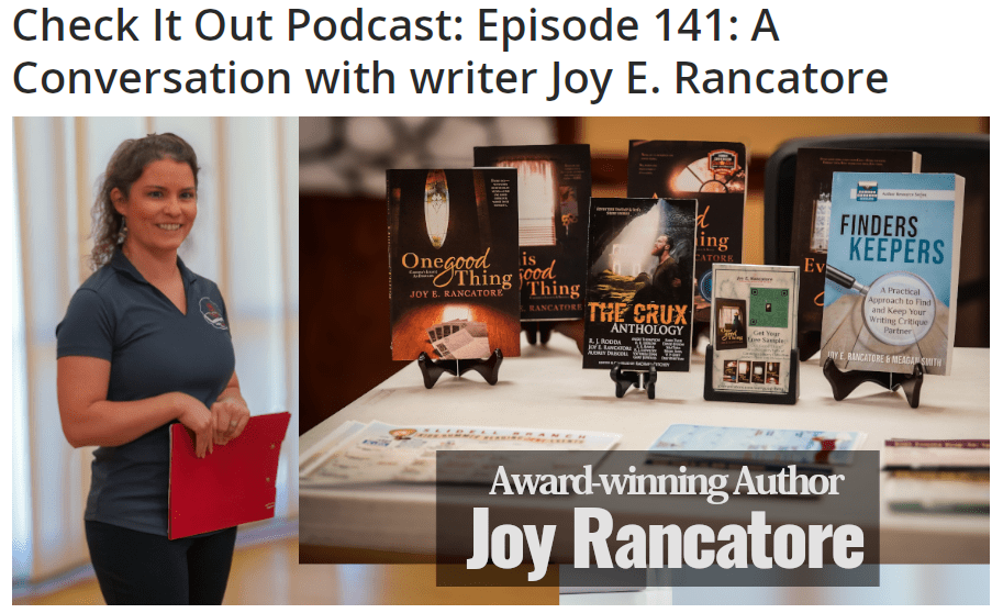 Award-winning author Joy E. Rancatore appeared on Episode 141 of St. Tammany Parish Library's Check It Out Podcast